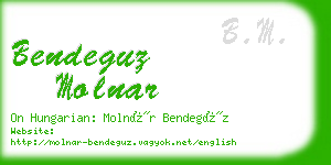 bendeguz molnar business card